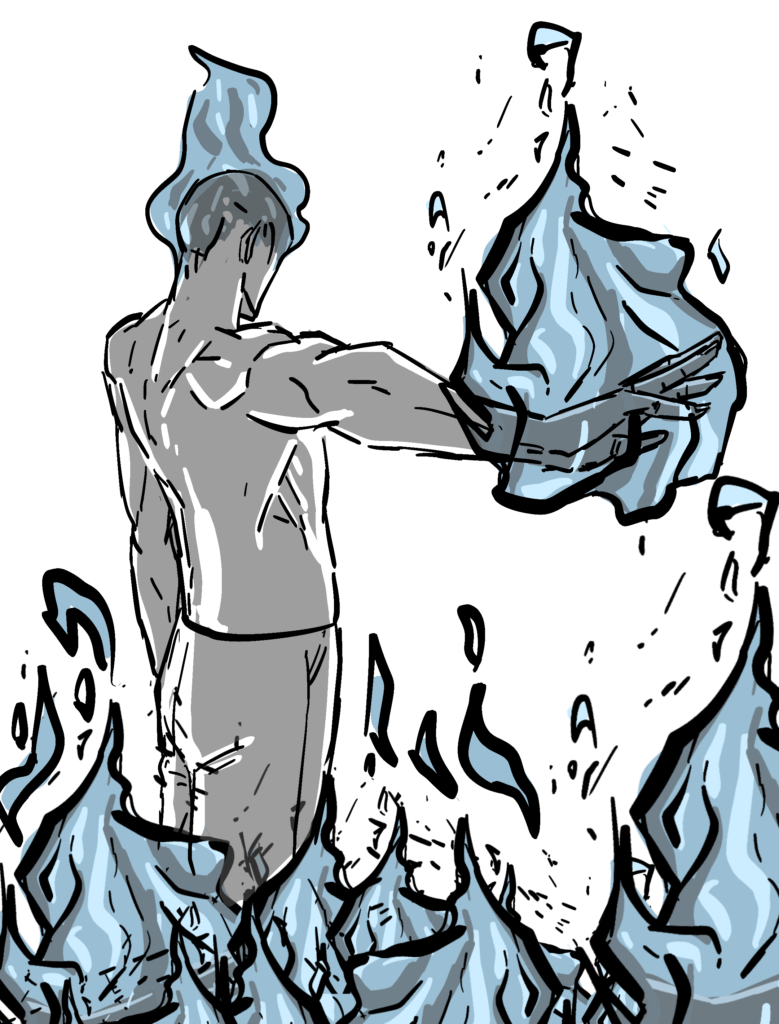 Fire user in manga