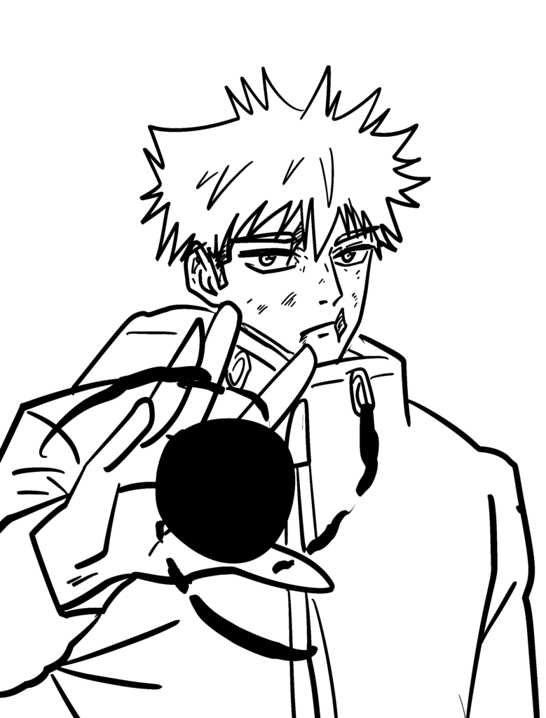 Anime hero super powers drawing